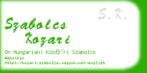 szabolcs kozari business card